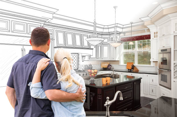 Custom kitchen cabinets installed in a Lambertville home
